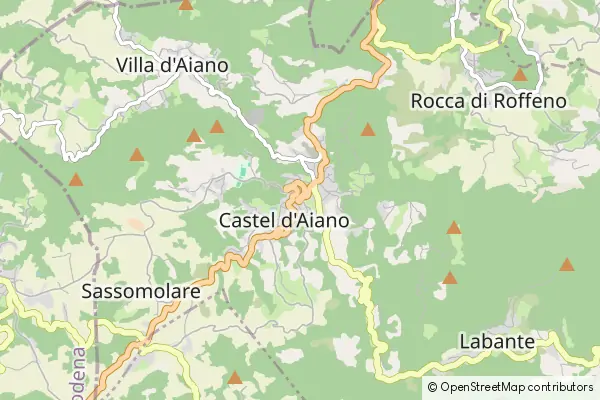 Mapa Castel d'Aiano