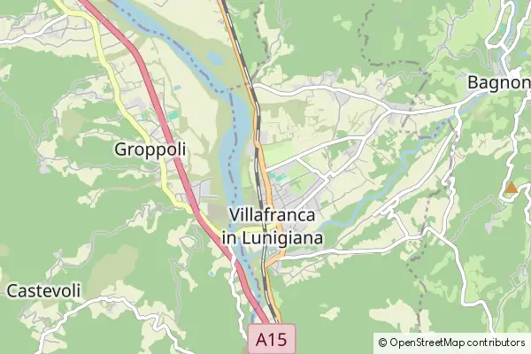 Mapa Villafranca in Lunigiana