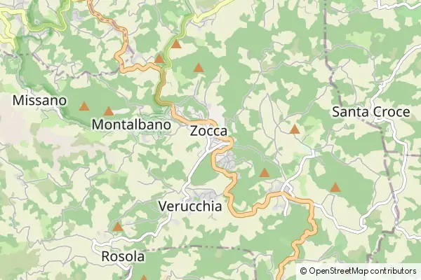 Mapa Zocca