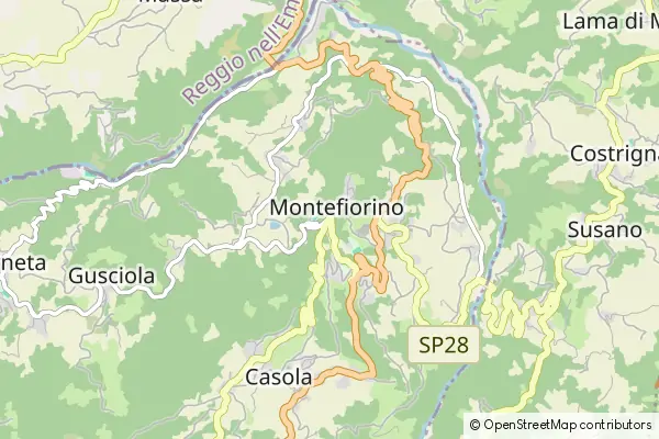 Mapa Montefiorino