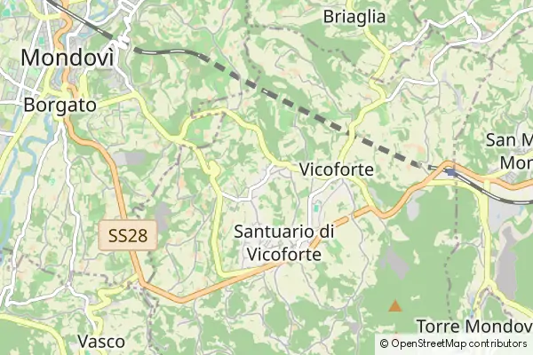 Mapa Vicoforte