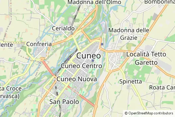 Mapa Cuneo