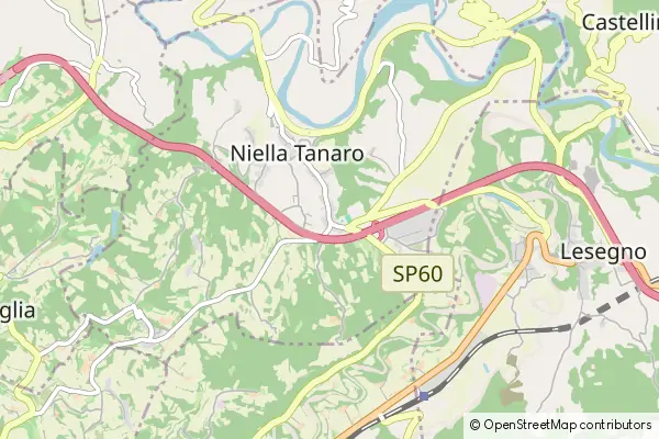 Mapa Niella Tanaro