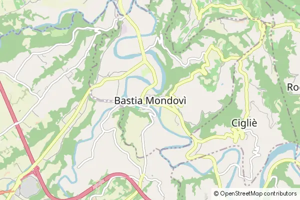 Mapa Bastia Mondovì