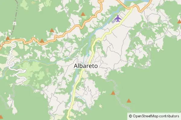 Mapa Albareto