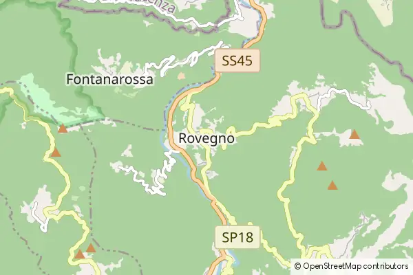 Mapa Rovegno