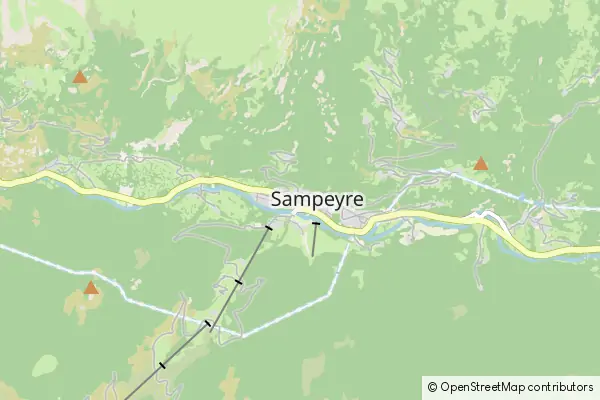 Mapa Sampeyre