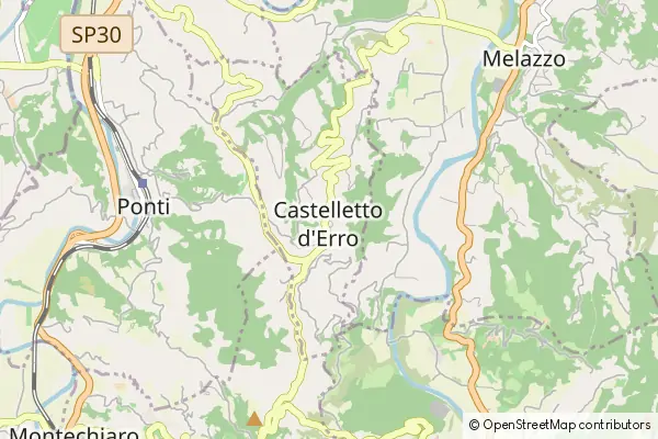 Mapa Castelletto d'Erro