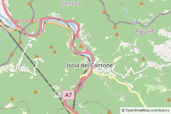 Mapa Isola del Cantone