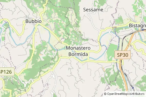 Mapa Monastero Bormida