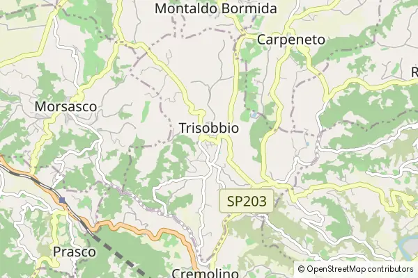 Mapa Trisobbio