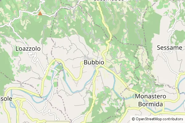 Mapa Bubbio