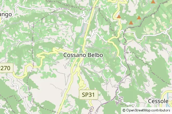 Mapa Cossano Belbo