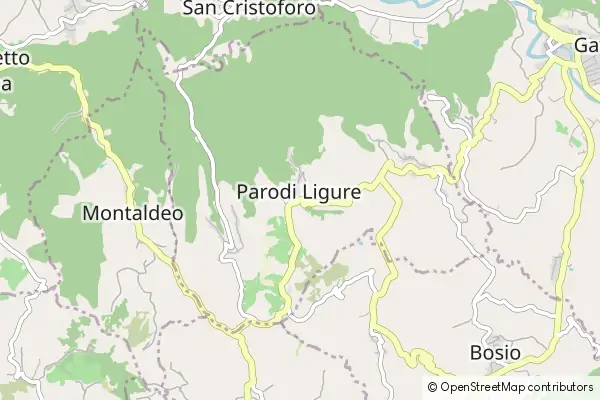 Mapa Parodi Ligure