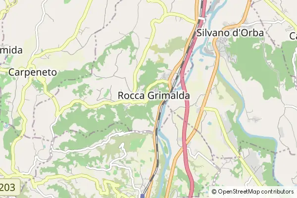 Mapa Rocca Grimalda