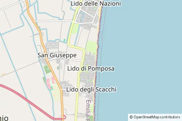 Mapa Lido di Pomposa