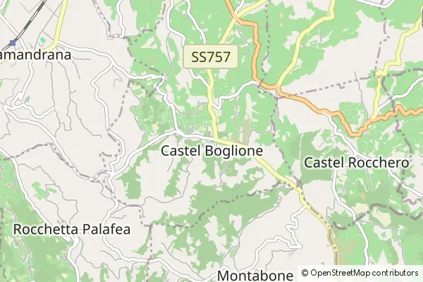 Mapa Castel Boglione