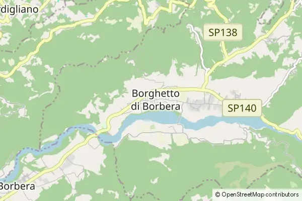 Mapa Borghetto di Borbera