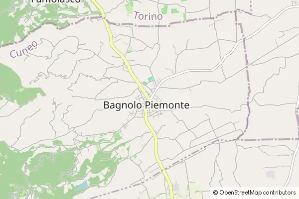 Mapa Bagnolo Piemonte