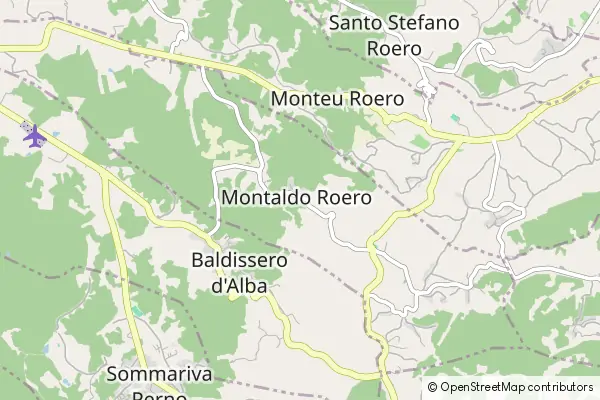 Mapa Montaldo Roero