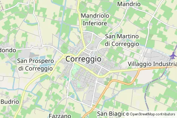 Mapa Correggio