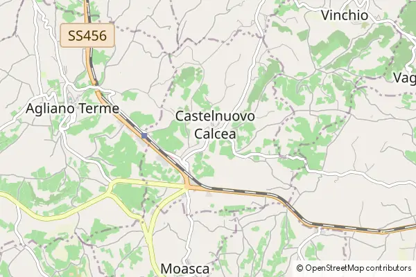 Mapa Castelnuovo Calcea