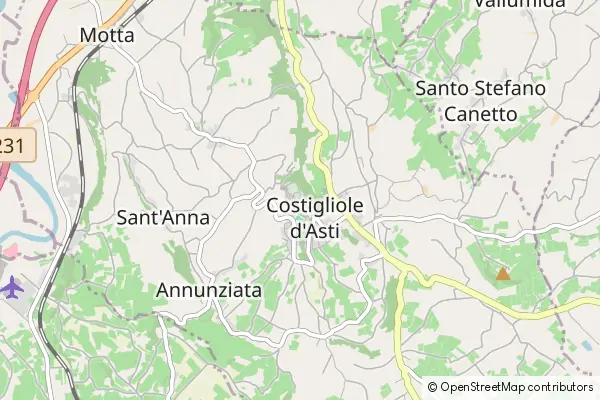 Mapa Costigliole d'Asti