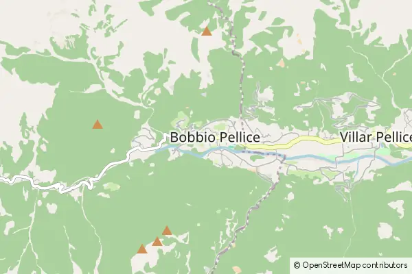 Mapa Bobbio Pellice