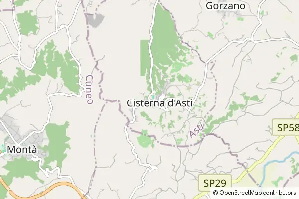 Mapa Cisterna d'Asti