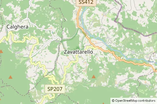 Mapa Zavattarello