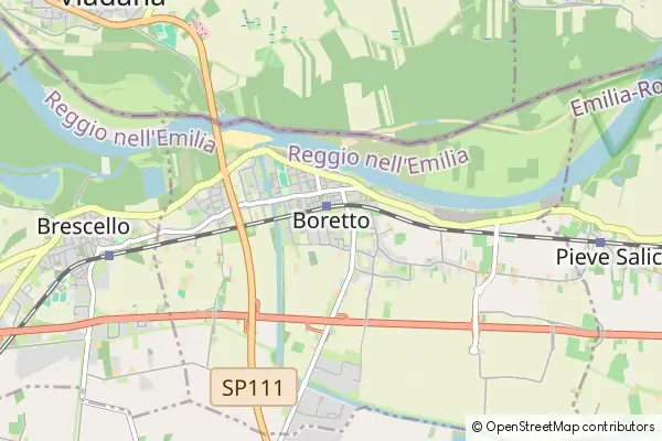 Mapa Boretto