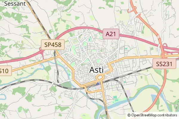 Mapa Asti