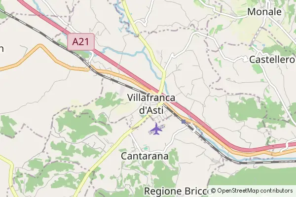 Mapa Villafranca d'Asti