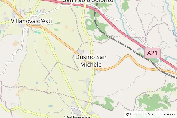 Mapa Dusino San Michele