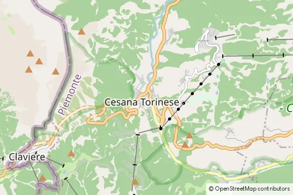 Mapa Cesana Torinese