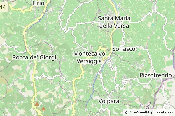 Mapa Montecalvo Versiggia