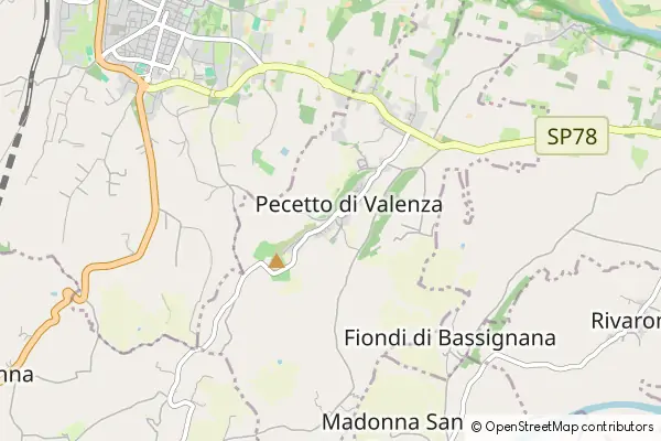 Mapa Pecetto di Valenza