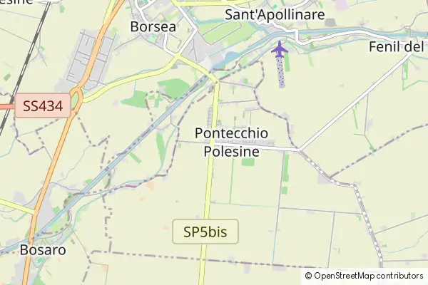 Mapa Pontecchio Polesine