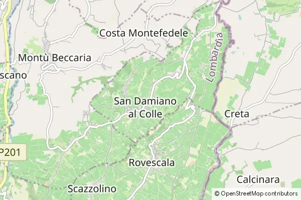 Mapa San Damiano al Colle