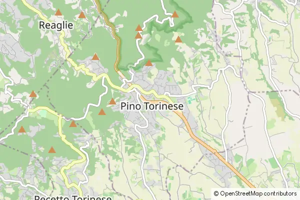 Mapa Pino Torinese