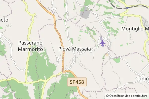 Mapa Piovà Massaia