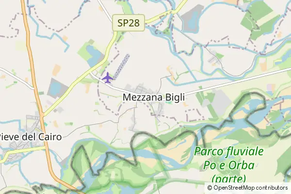 Mapa Mezzana Bigli