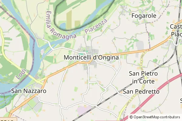 Mapa Monticelli d'Ongina