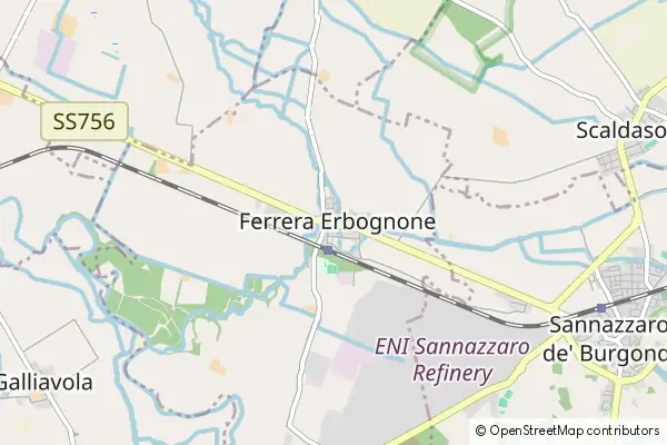 Mapa Ferrera Erbognone