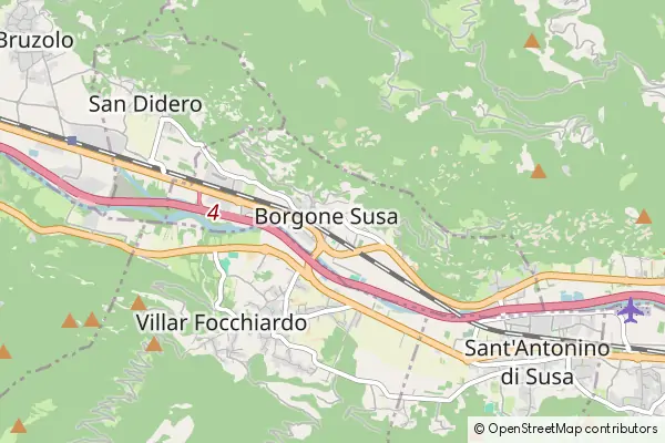 Mapa Borgone Susa