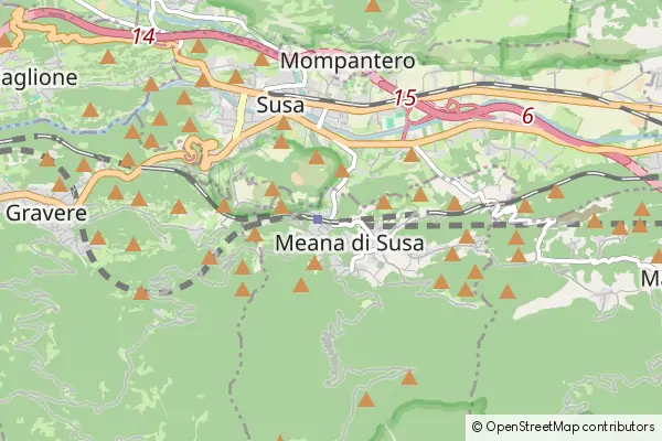 Mapa Meana di Susa