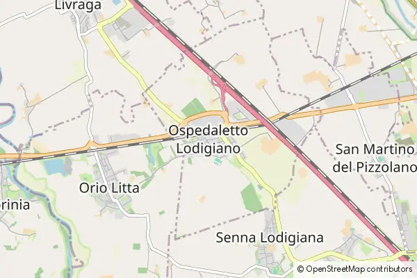 Mapa Ospedaletto Lodigiano