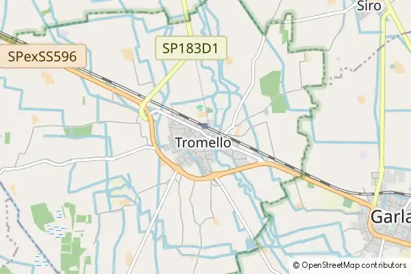 Mapa Tromello