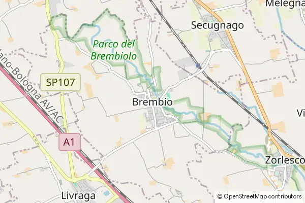 Mapa Brembio