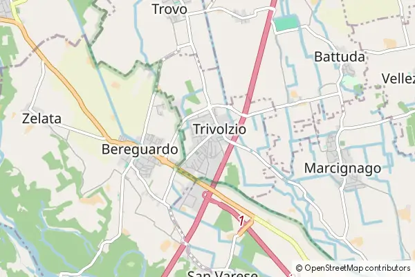 Mapa Trivolzio